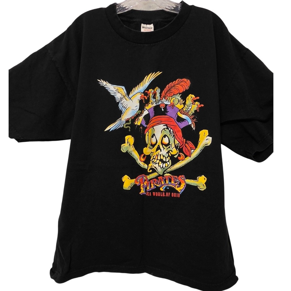 Vintage Sea World of Ohio Mens XXL Blk Tee